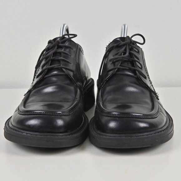 Giorgio Brutini Handcrafted Black Leather Apron Toe Derbies US 8 UK 7 Made Italy - Picture 5 of 16